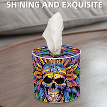 Load image into Gallery viewer, Skull DIY Diamond Painting Handmade Tissue Holder Rhinestones Decor Tissue Box
