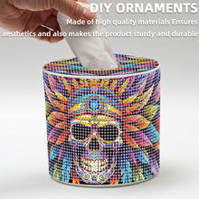Load image into Gallery viewer, Skull DIY Diamond Painting Handmade Tissue Holder Rhinestones Decor Tissue Box
