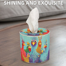 Load image into Gallery viewer, Chicken DIY Diamond Painting Handmade Tissue Holder Rhinestones Decor Tissue Box
