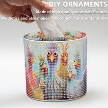 Load image into Gallery viewer, Chicken DIY Diamond Painting Handmade Tissue Holder Rhinestones Decor Tissue Box
