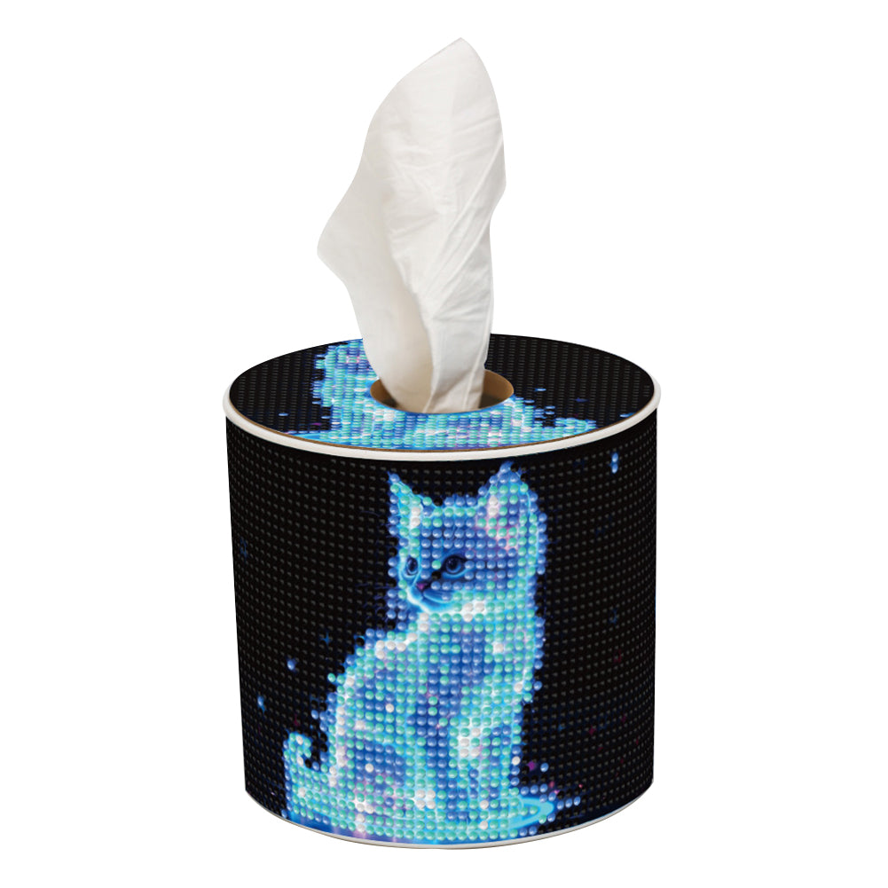 Kitten DIY Diamond Painting Handmade Tissue Holder Rhinestones Decor Tissue Box