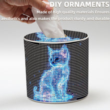 Load image into Gallery viewer, Kitten DIY Diamond Painting Handmade Tissue Holder Rhinestones Decor Tissue Box
