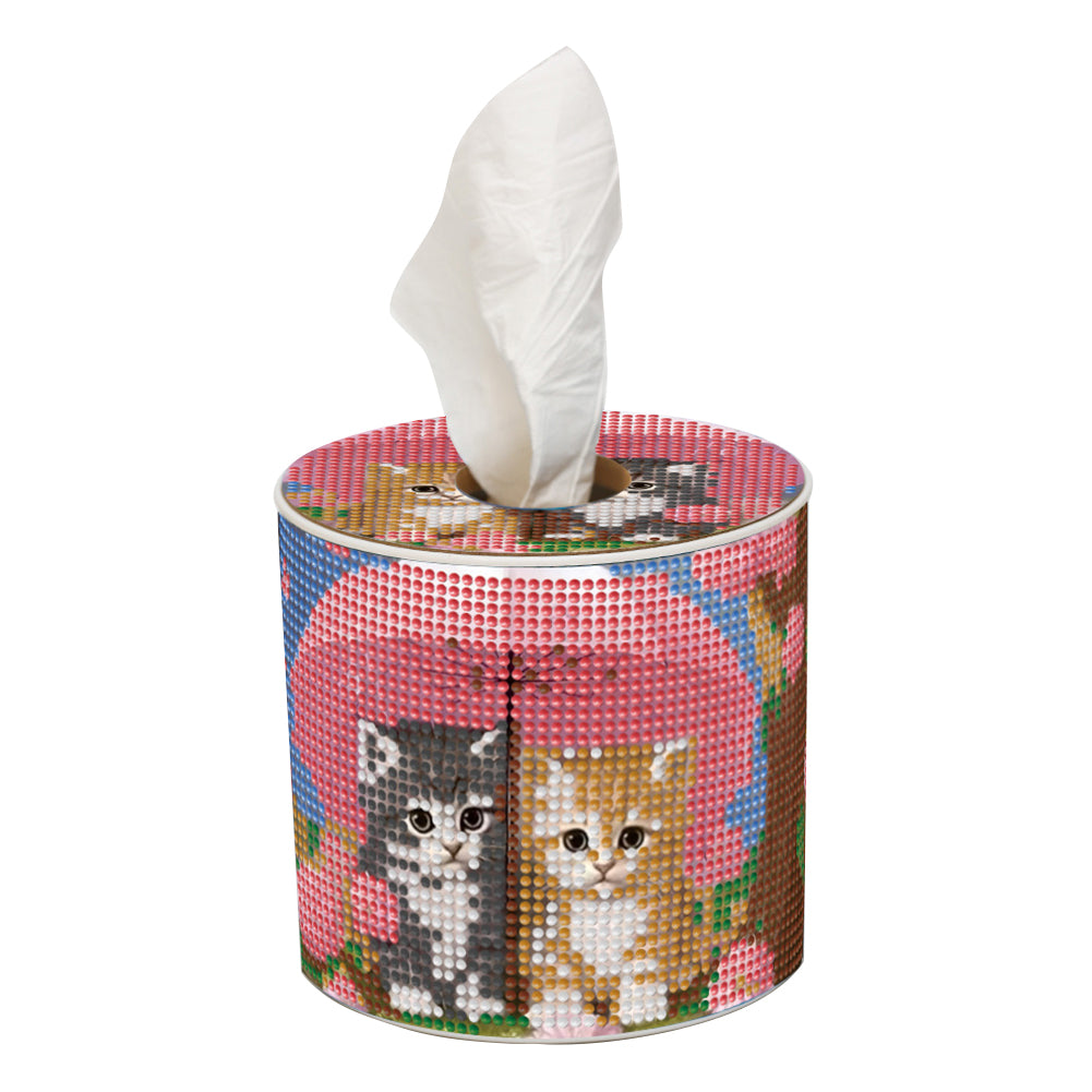 Kitten DIY Diamond Painting Handmade Tissue Holder Rhinestones Decor Tissue Box