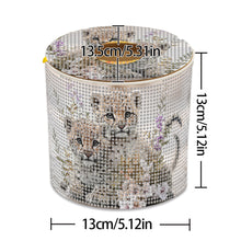 Load image into Gallery viewer, Leopard Cub DIY Diamond Painting Handmade Tissue Holder Rhinestones Tissue Box
