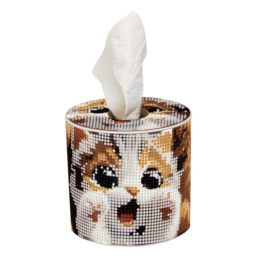 Cute Kitten DIY Diamond Painting Handmade Tissue Holder Rhinestones Tissue Box