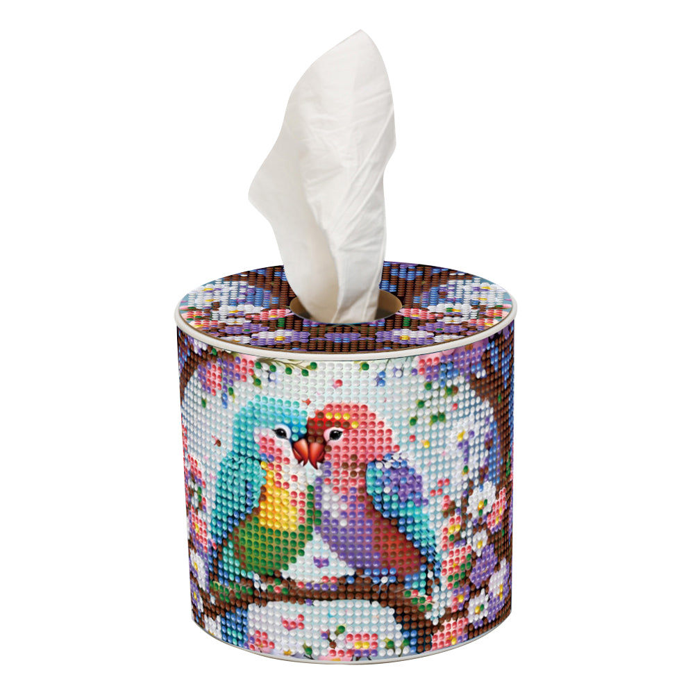 Lovebird DIY Diamond Painting Handmade Tissue Holder Rhinestones Tissue Box