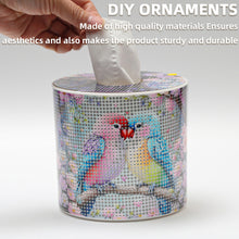 Load image into Gallery viewer, Lovebird DIY Diamond Painting Handmade Tissue Holder Rhinestones Tissue Box

