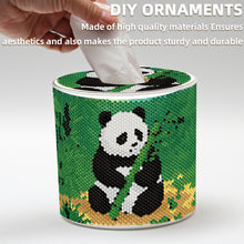 Load image into Gallery viewer, Bamboo DIY Diamond Painting Handmade Tissue Holder Rhinestones Decor Tissue Box
