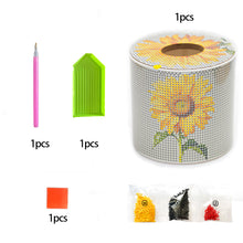 Load image into Gallery viewer, Sunflower DIY Diamond Painting Handmade Tissue Holder Rhinestones Tissue Box
