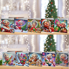 Load image into Gallery viewer, 10PCS DIY Diamond Art Greeting Cards Xmas Designs for Festivals and Celebrations Christmas
