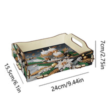 Load image into Gallery viewer, 5D DIY Candle Diamond Painting Wooden Serving Tray with Handle for Coffee Table
