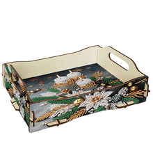 Load image into Gallery viewer, 5D DIY Candle Diamond Painting Wooden Serving Tray with Handle for Coffee Table
