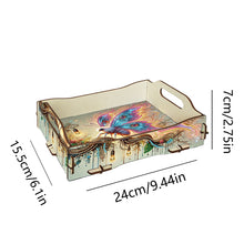 Load image into Gallery viewer, 5D DIY Insect Diamond Painting Wooden Serving Tray with Handle for Coffee Table
