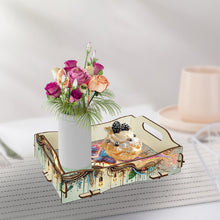 Load image into Gallery viewer, 5D DIY Insect Diamond Painting Wooden Serving Tray with Handle for Coffee Table
