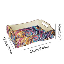 Load image into Gallery viewer, 5D DIY Vortex Diamond Painting Wooden Serving Tray with Handle for Coffee Table
