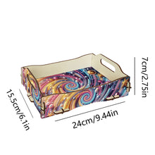 Load image into Gallery viewer, 5D DIY Vortex Diamond Painting Wooden Serving Tray with Handle for Coffee Table
