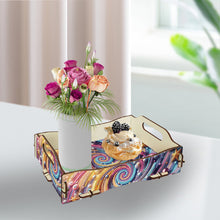 Load image into Gallery viewer, 5D DIY Vortex Diamond Painting Wooden Serving Tray with Handle for Coffee Table

