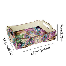 Load image into Gallery viewer, 5D DIY Vortex Diamond Painting Wooden Serving Tray with Handle for Coffee Table

