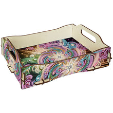 Load image into Gallery viewer, 5D DIY Vortex Diamond Painting Wooden Serving Tray with Handle for Coffee Table
