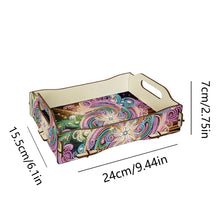 Load image into Gallery viewer, 5D DIY Vortex Diamond Painting Wooden Serving Tray with Handle for Coffee Table
