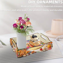 Load image into Gallery viewer, 5D DIY Old Lady Diamond Painting Serving Tray with Handle for Coffee Table Decor
