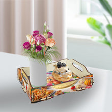 Load image into Gallery viewer, 5D DIY Old Lady Diamond Painting Serving Tray with Handle for Coffee Table Decor
