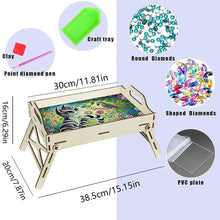 Load image into Gallery viewer, 5D DIY Kitten Diamond Painting Wooden Serving Tray with Handle for Coffee Table

