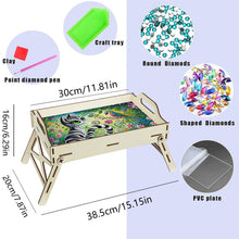 Load image into Gallery viewer, 5D DIY Kitten Diamond Painting Wooden Serving Tray with Handle for Coffee Table
