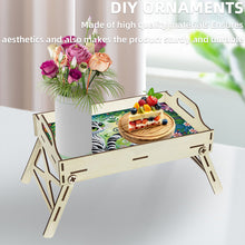 Load image into Gallery viewer, 5D DIY Kitten Diamond Painting Wooden Serving Tray with Handle for Coffee Table
