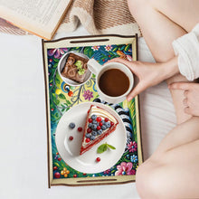 Load image into Gallery viewer, 5D DIY Kitten Diamond Painting Wooden Serving Tray with Handle for Coffee Table
