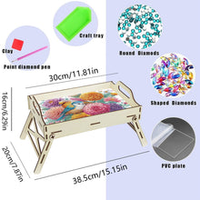 Load image into Gallery viewer, 5D DIY Flower-Bird Diamond Painting Serving Tray with Handle for Coffee Table
