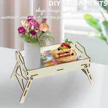 Load image into Gallery viewer, 5D DIY Flower-Bird Diamond Painting Serving Tray with Handle for Coffee Table
