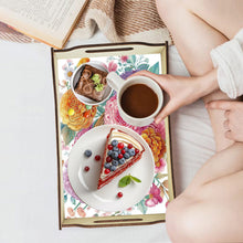 Load image into Gallery viewer, 5D DIY Flower-Bird Diamond Painting Serving Tray with Handle for Coffee Table
