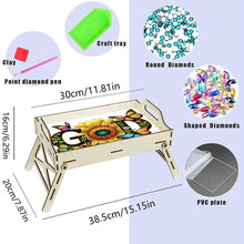 Load image into Gallery viewer, 5D DIY God Diamond Painting Wooden Serving Tray with Handle for Coffee Table
