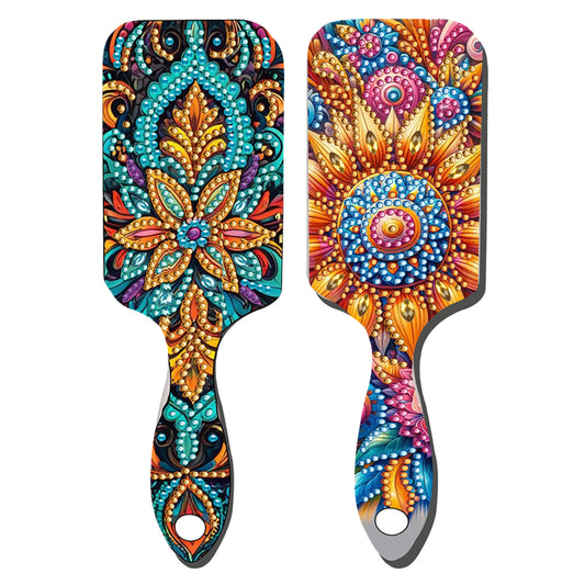 2pcs Mandala Diamond Painting Hair Air Brush DIY Craft Supplies for Women
