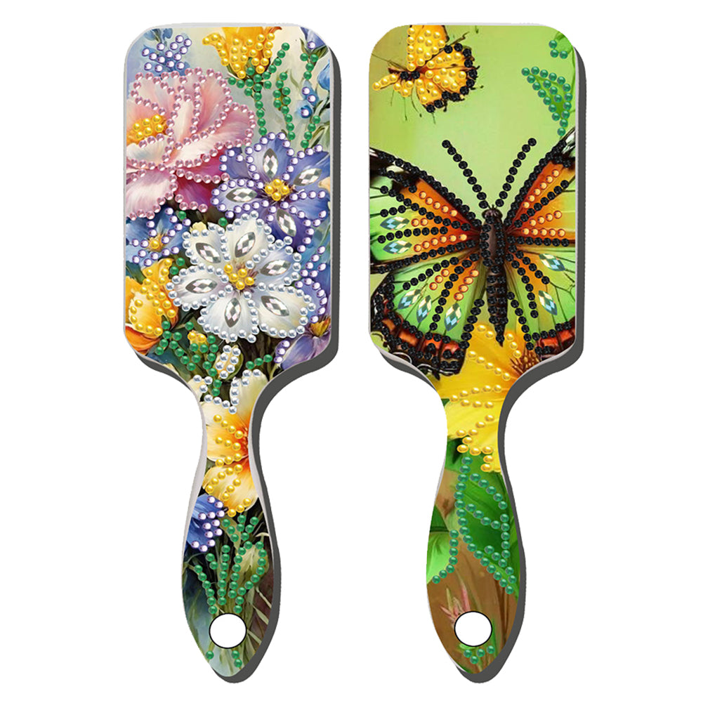 2pcs Butterfly Diamond Painting Hair Air Brush DIY Craft Supplies for Women