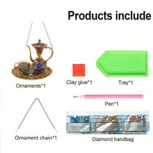Load image into Gallery viewer, 2D Flat Afternoon Tea DIY Diamond Art Pendant Window Hanging Art for Home Decor
