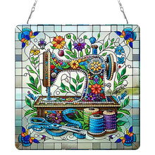 Load image into Gallery viewer, 2D Flat Sewing Machine DIY Diamond Art Pendant Window Hanging Art for Home Decor
