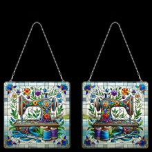 Load image into Gallery viewer, 2D Flat Sewing Machine DIY Diamond Art Pendant Window Hanging Art for Home Decor
