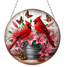 Load image into Gallery viewer, 2D Flat Redbird DIY Diamond Art Pendant Window Hanging Art for Home Decoration
