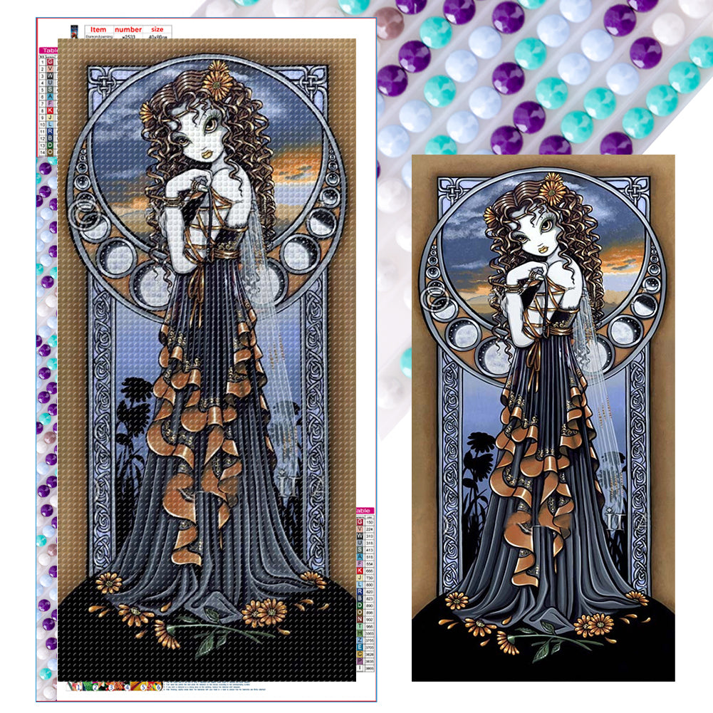 Diamond Painting - Full Round - Dark Eyed Doll Girl (40*80CM)