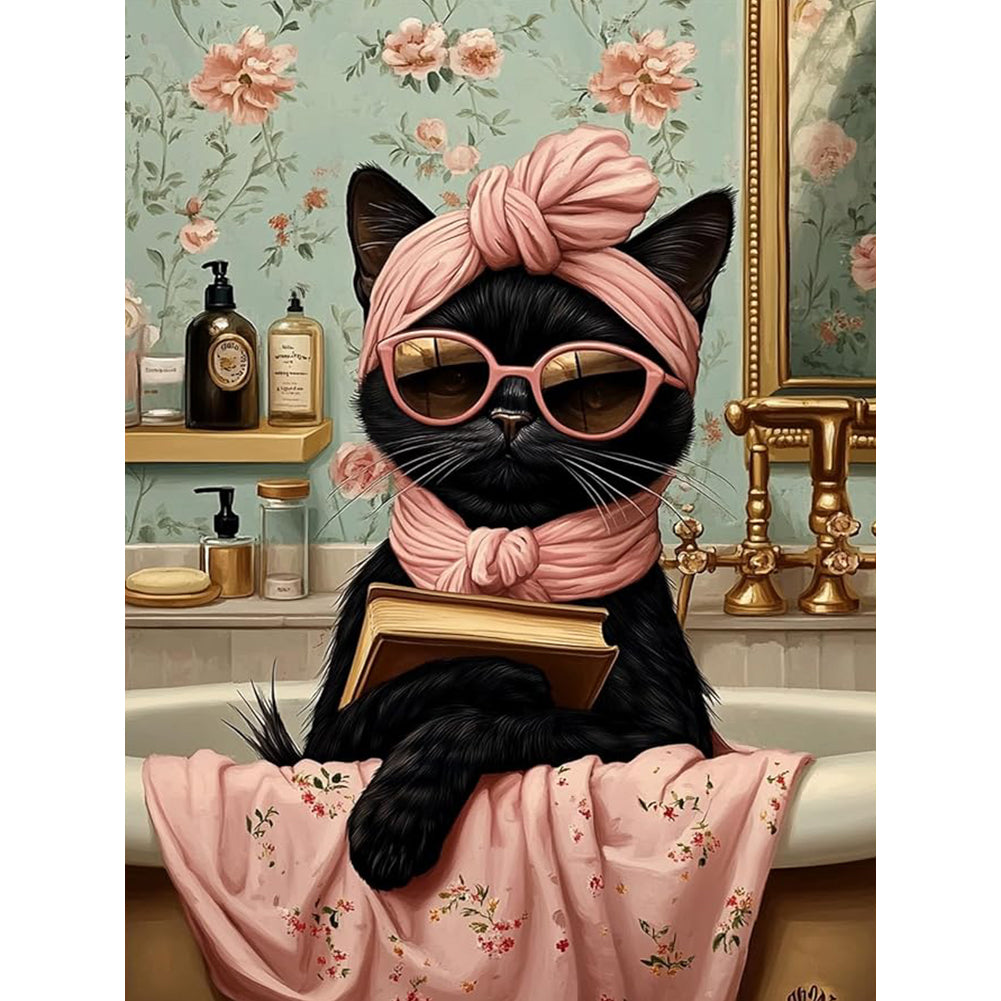 Diamond Painting - Full Round - Rich Black Cat (30*40CM)
