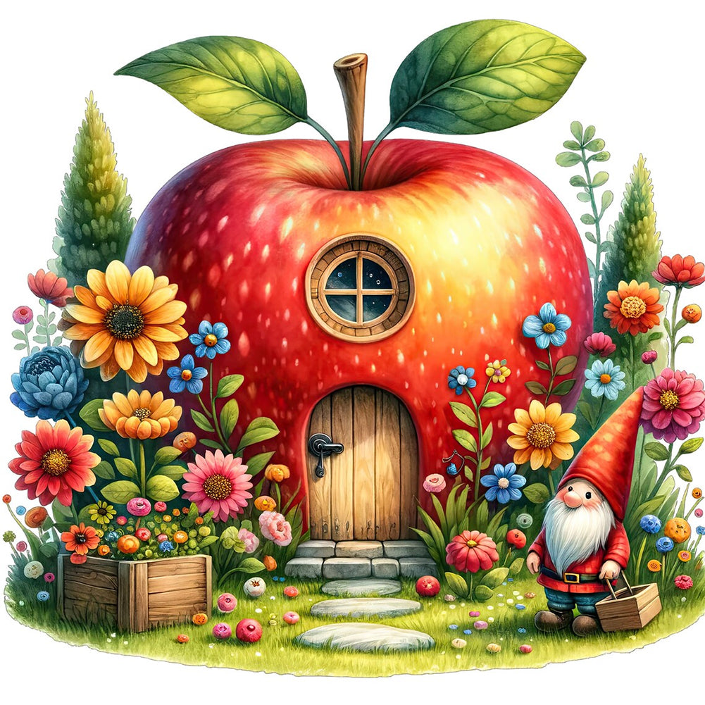 Diamond Painting - Full Round - Apple House (40*40CM)