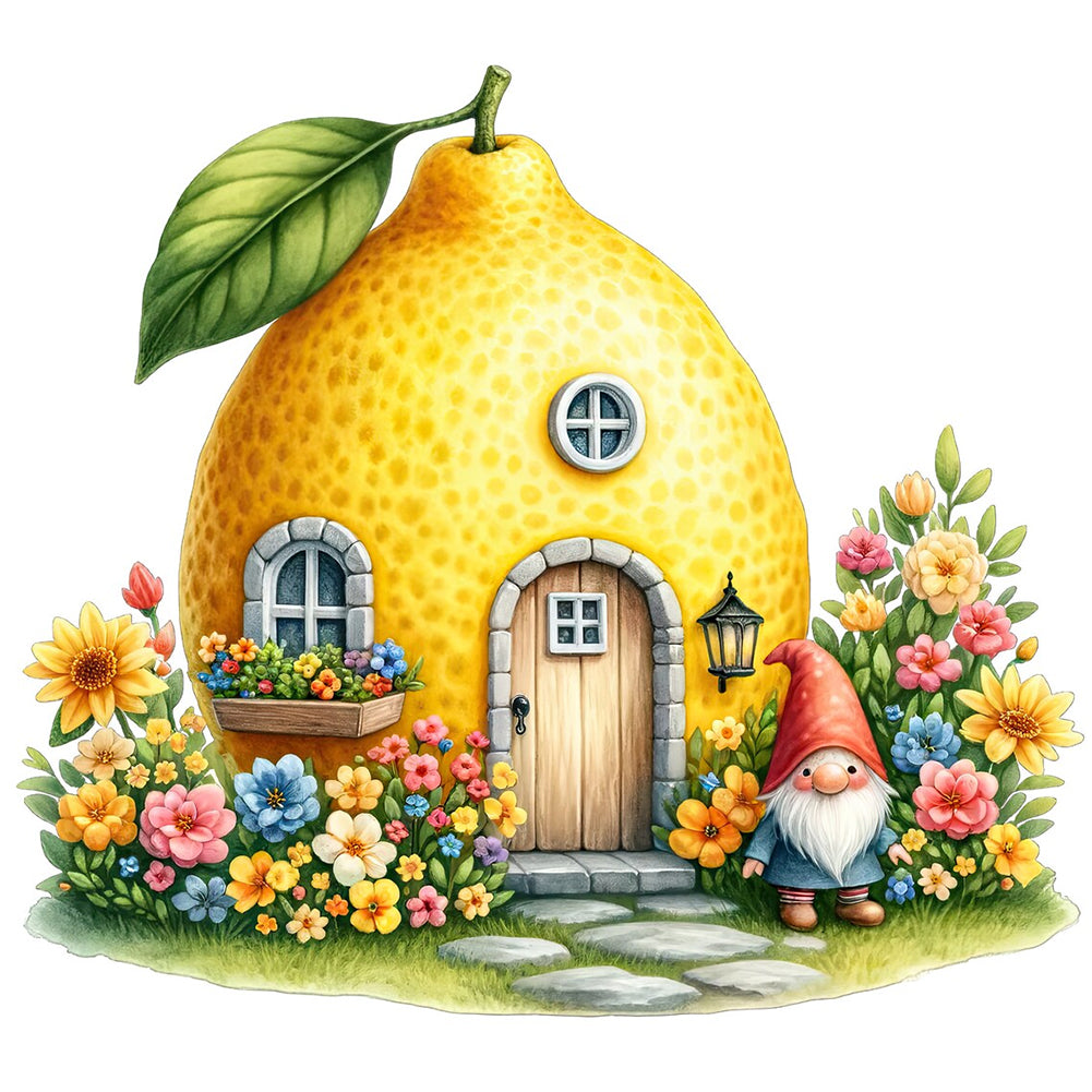 Diamond Painting - Full Round - Lemon House (40*40CM)