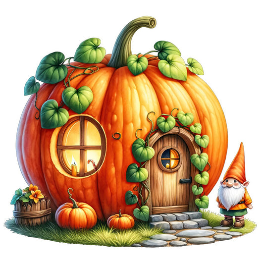 Diamond Painting - Full Round - Pumpkin House (40*40CM)