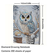 Load image into Gallery viewer, 5D DIY Owl Diamond Art Painting Notebook Kit Crystal Notepad Sketchbook Gifts
