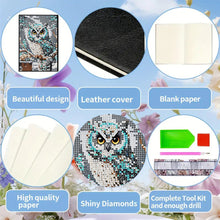 Load image into Gallery viewer, 5D DIY Owl Diamond Art Painting Notebook Kit Crystal Notepad Sketchbook Gifts
