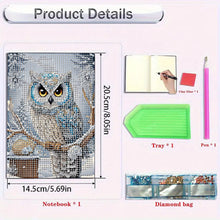 Load image into Gallery viewer, 5D DIY Owl Diamond Art Painting Notebook Kit Crystal Notepad Sketchbook Gifts
