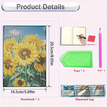 Load image into Gallery viewer, 5D DIY Sunflower Diamond Art Painting Notebook Kit Crystal Notepad Sketchbook
