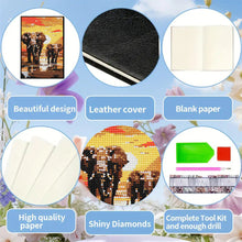 Load image into Gallery viewer, 5D DIY Elephant Diamond Art Painting Notebook Kit Crystal Notepad Sketchbook
